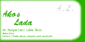 akos lada business card